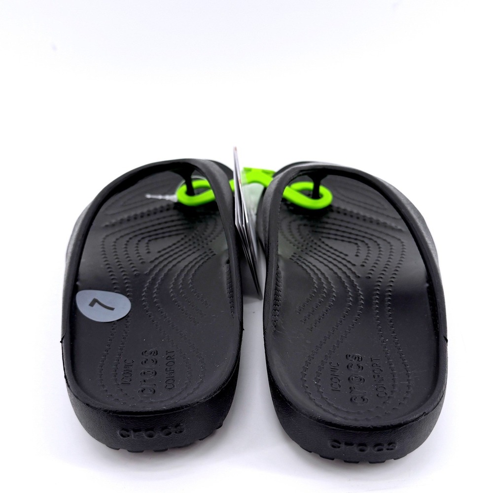 Crocs Kadee II Flip W Black Womens Size 7 Sandals Beach Vaca Pool 202492-001 NEW - Picture 5 of 9